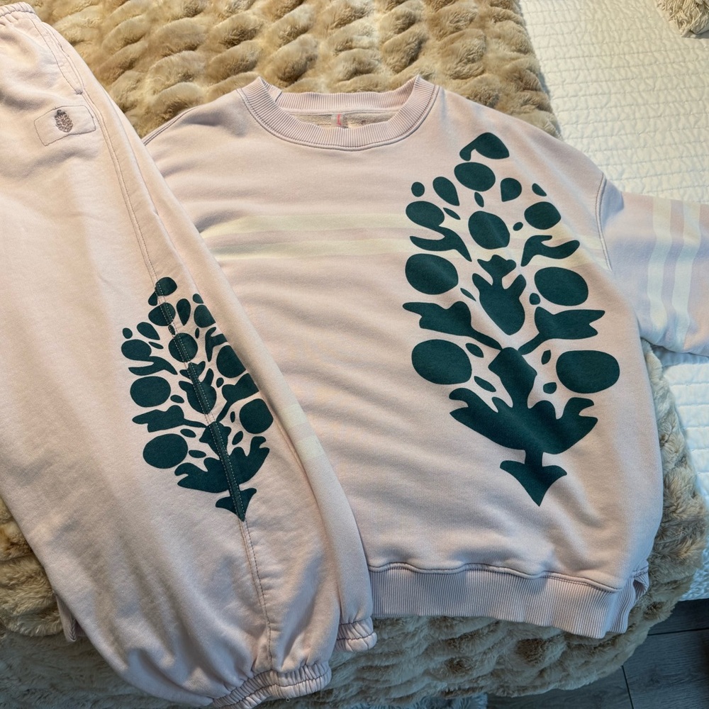 Free People All-Star logo sweatpants, and matching sweatshirt sold as a set